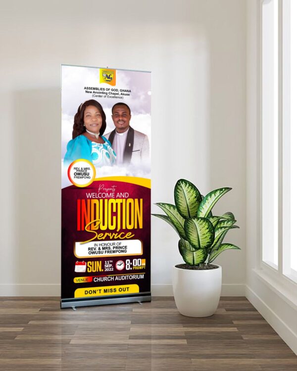 Church Roll up Banner Roll-Up Stand