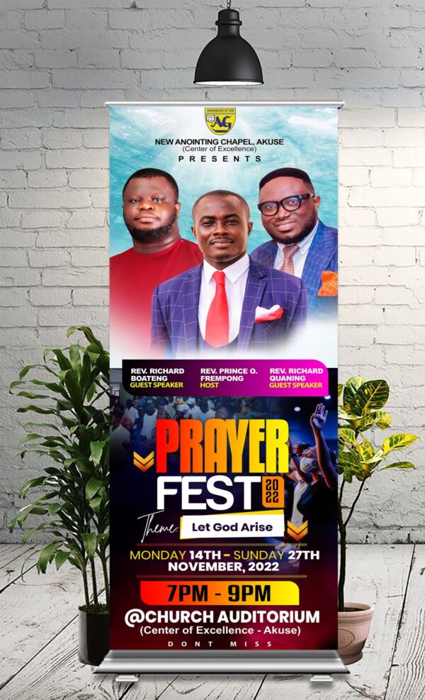 Church Roll up Banner1 Roll-Up Stand