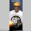 Rollup 50th Birthday Celebration Roll-Up Stand